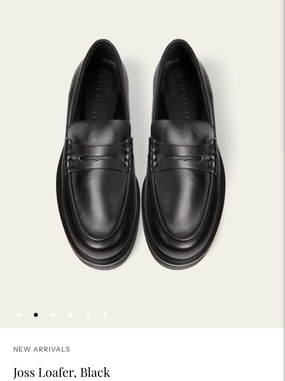 Dear Frances Black Leather Classic Penny Loafers - Picture 5 of 5